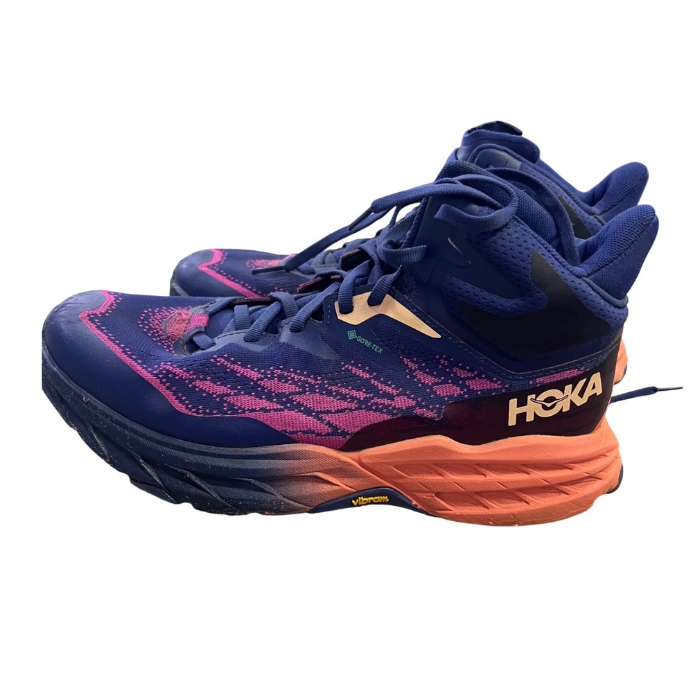 Hoka Speedgoat 5 Mid GTX Women 9.5 Teal Pink Waterproof Trail Hiking Shoes